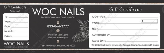 PGC-98B - Premium Gift Certificates