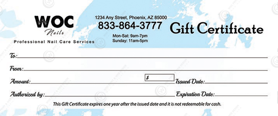 GC-23B - Regular Gift Certificates
