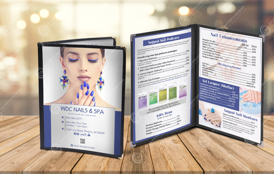 Mockup - MN-89 - Clear Cover Menus 4 view