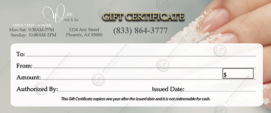 GC-27B - Regular Gift Certificates