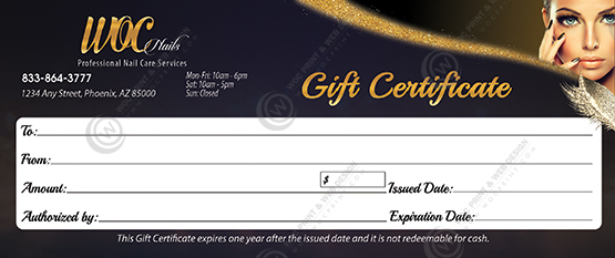 GC-26B - Regular Gift Certificates