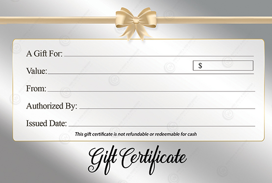 SGC-27B - Standard Gift Certificates