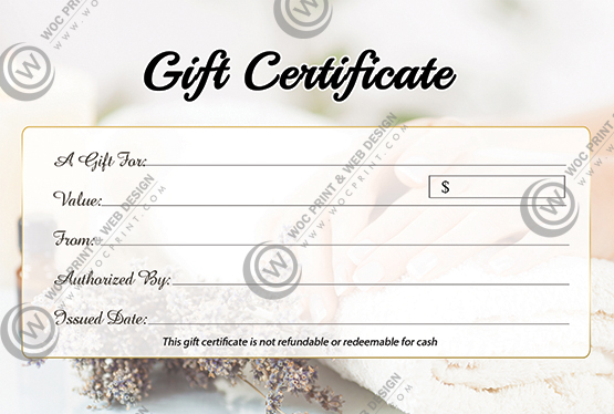 SGC-28B - Standard Gift Certificates
