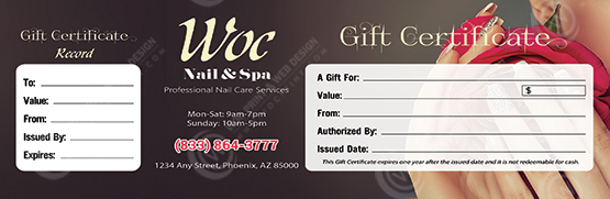 PGC-109B - Premium Gift Certificates