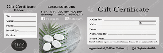 PGC-112B - Premium Gift Certificates