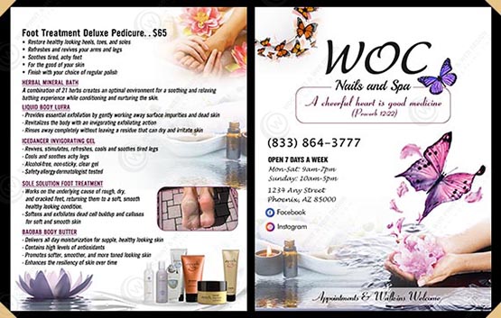 MN-104 - Clear Cover Menus 4 view