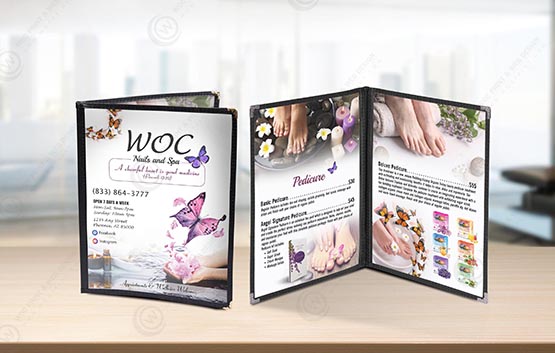 Mockup - MN-104 - Clear Cover Menus 4 view