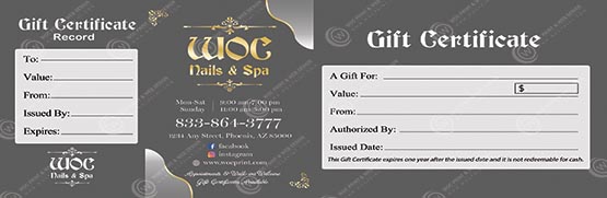 PGC-114B - Premium Gift Certificates