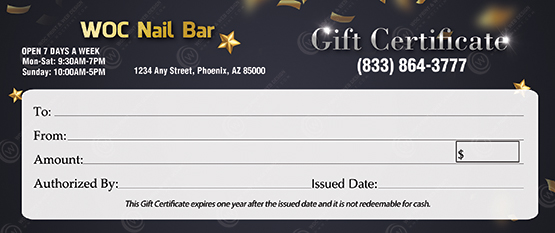 GC-28B - Regular Gift Certificates