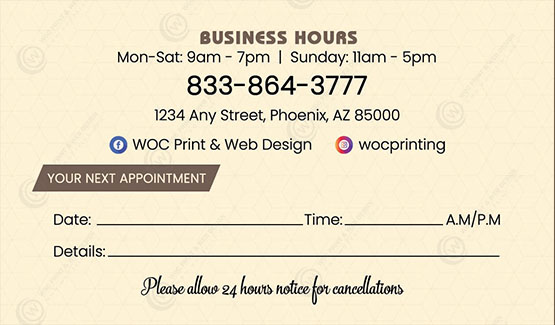 HBA-20 - Business Cards For Hair