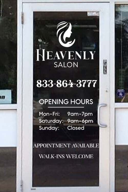 HWDC-10 - Window Decal Clear Clings For Hair