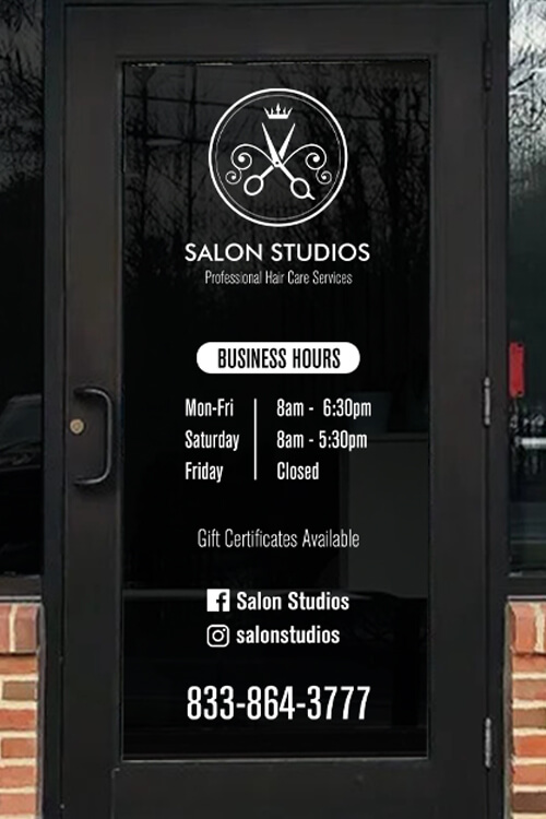 HWDC-11 - Window Decal Clear Clings For Hair