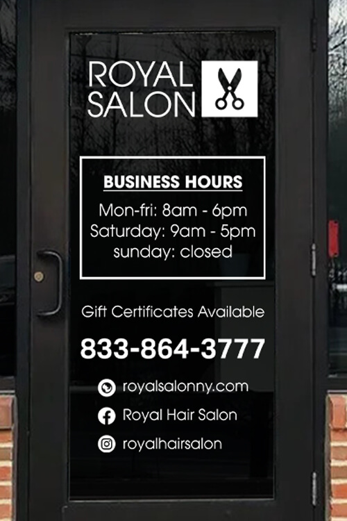 HWDC-13 - Window Decal Clear Clings For Hair