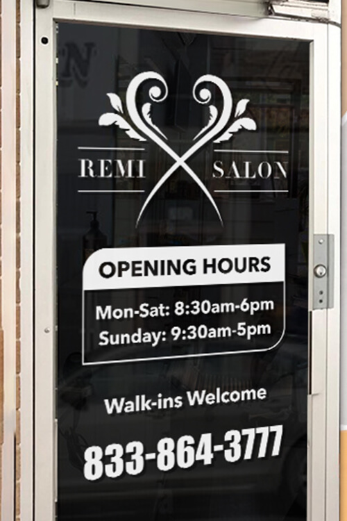 HWDC-04 - Window Decal Clear Clings For Hair