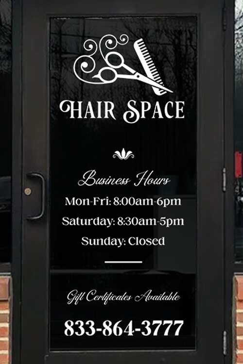 HWDC-05 - Window Decal Clear Clings For Hair