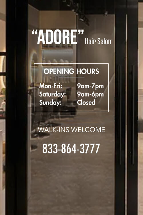 HWDC-07 - Window Decal Clear Clings For Hair