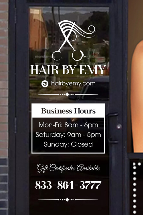 HWDC-09 - Window Decal Clear Clings For Hair