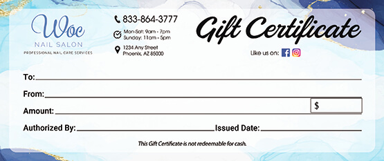 GC-32B - Regular Gift Certificates