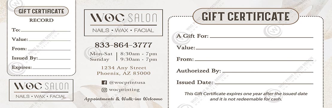 PGC-138B - Premium Gift Certificates
