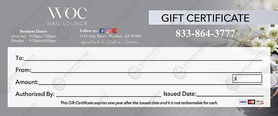 GC-36B - Regular Gift Certificates