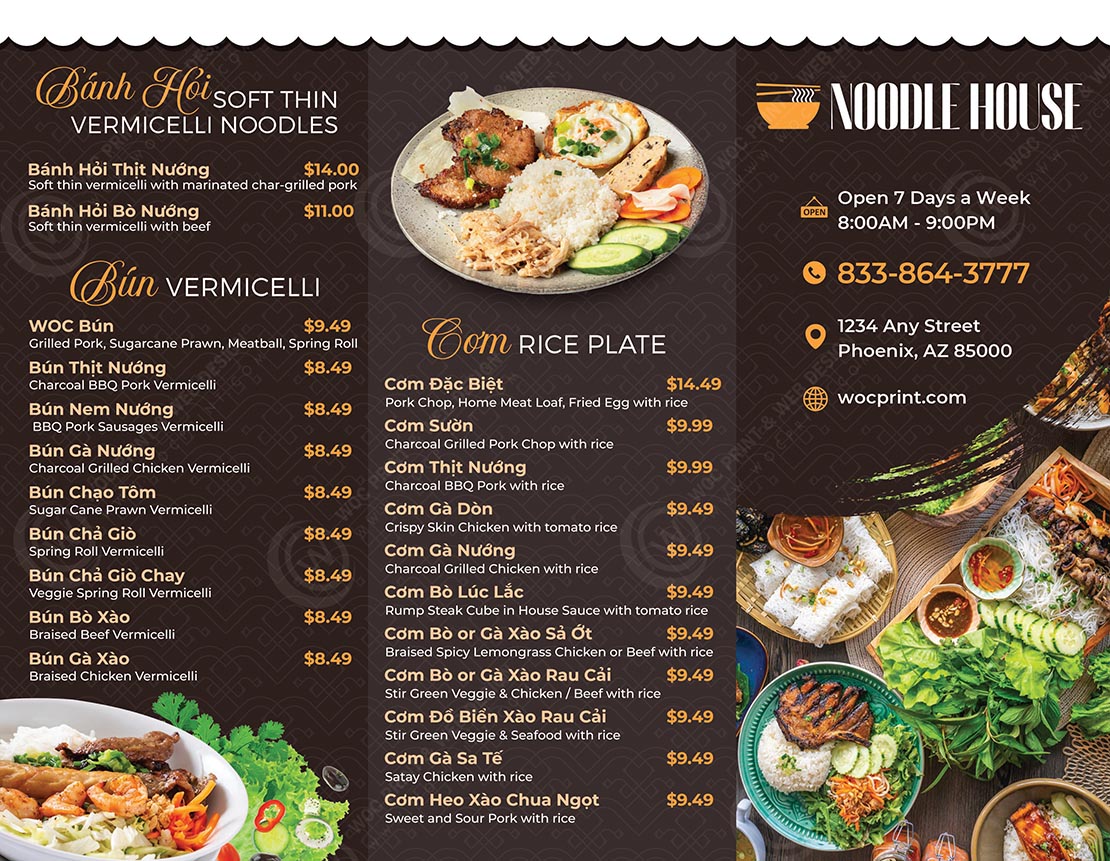 BR-513 - Restaurant Brochures