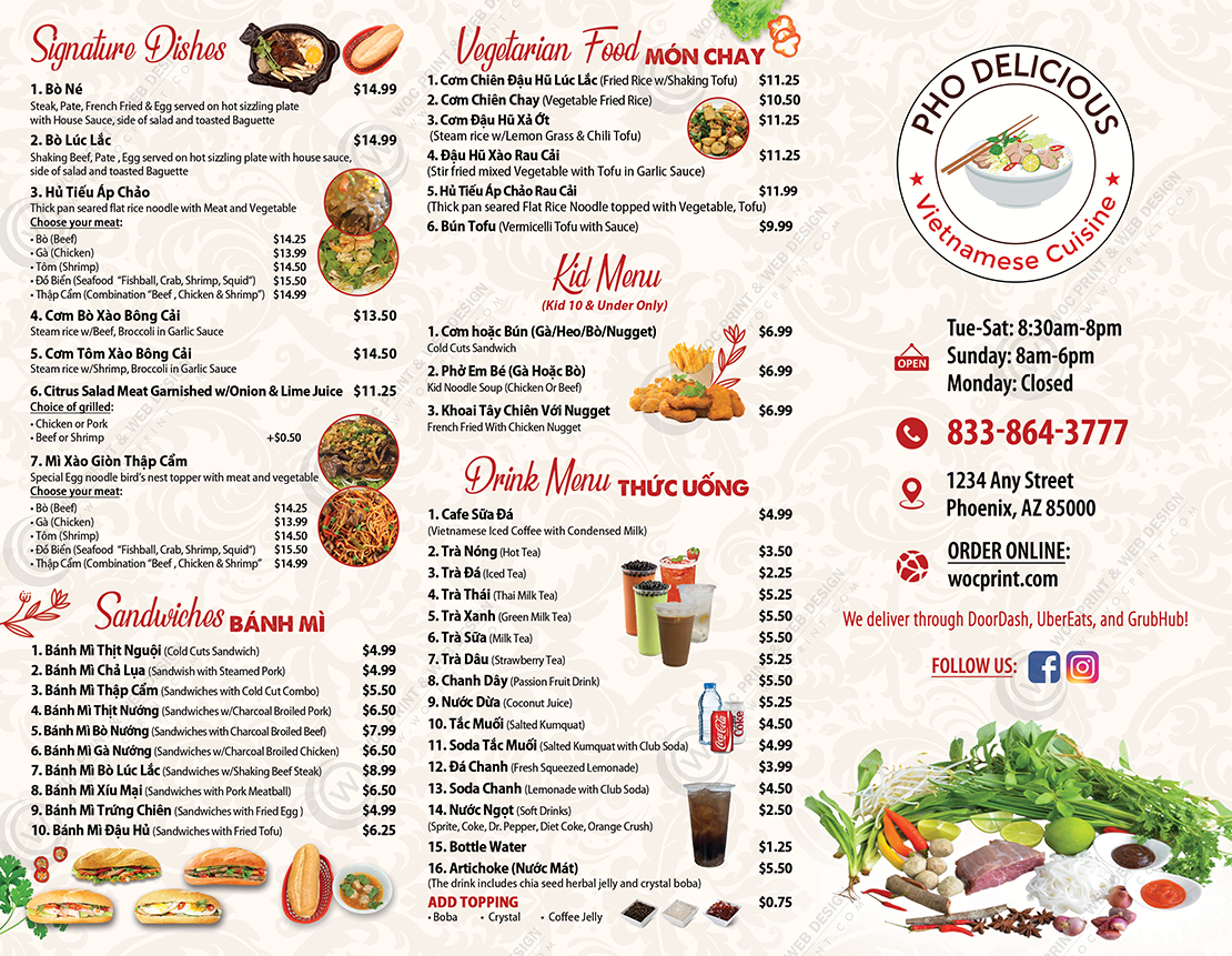 BR-514 - Restaurant Brochures