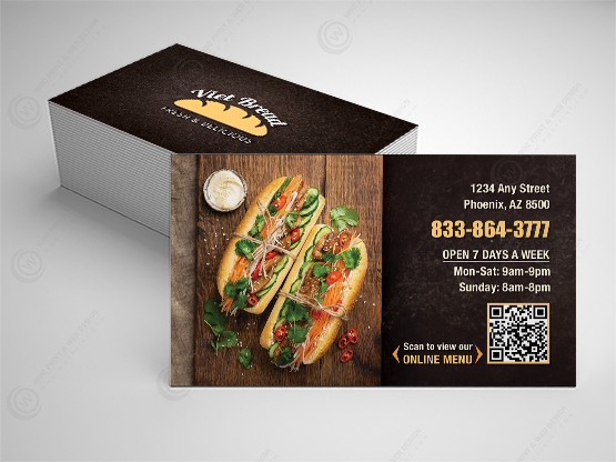 restaurant-business-cards-bc-533 - Restaurant Business Cards - WOC print