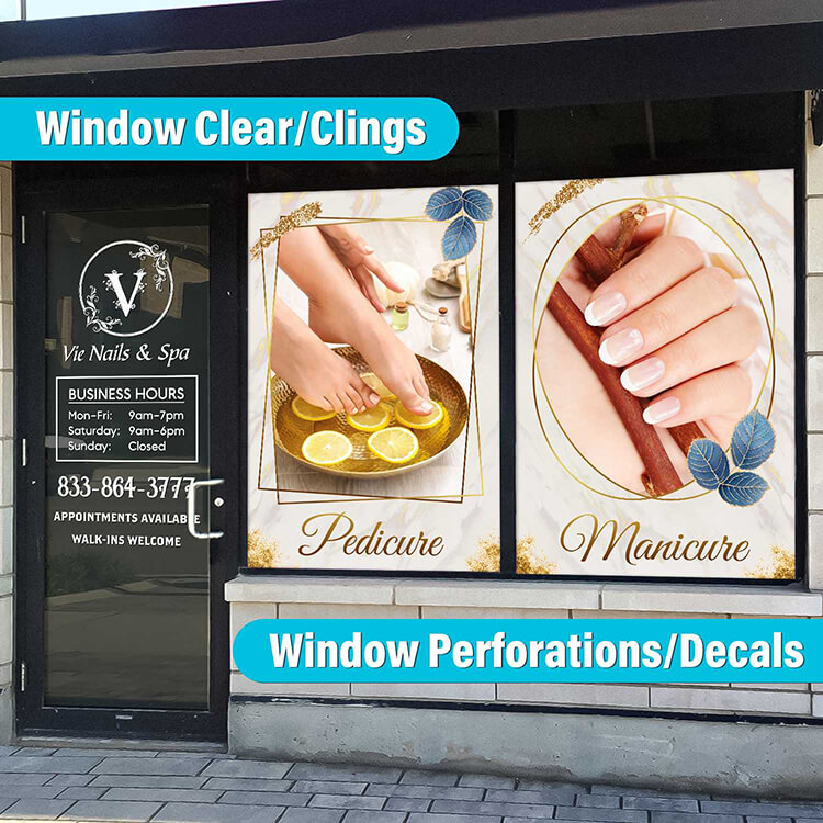 Window Decals/Perf/Clear Clings
