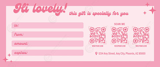 GC-38B - Regular Gift Certificates