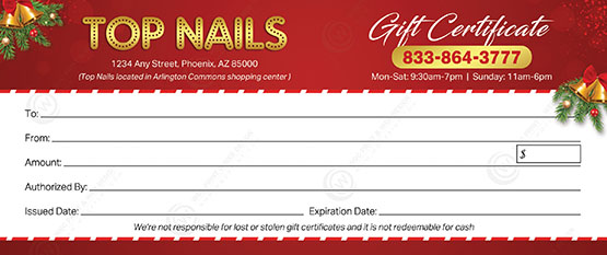 GC-39B - Regular Gift Certificates