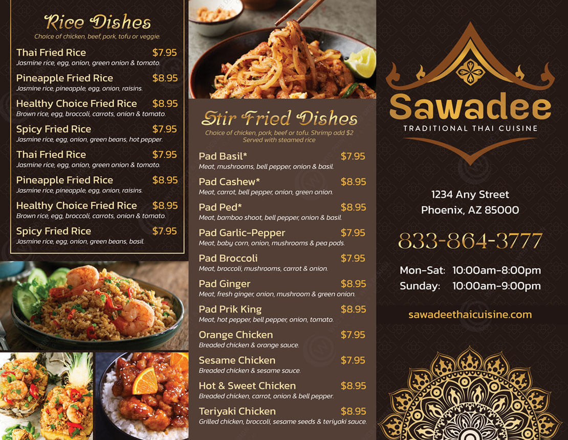 BR-517 - Restaurant Brochures