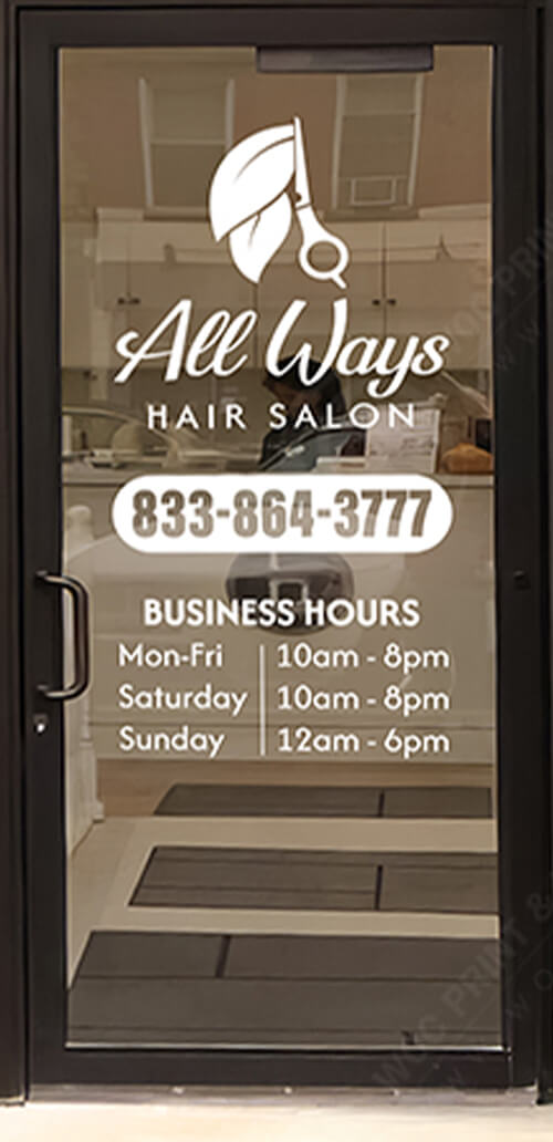 ZWDC-01 - Head Spa Window Decal Clear Clings