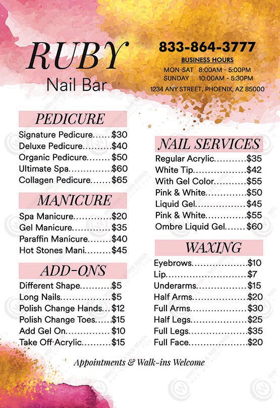 TTB-1003 - Tabletop Banner For Hair