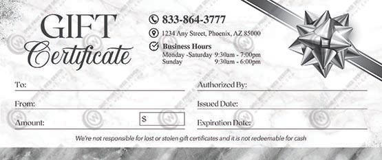 GC-42B - Regular Gift Certificates