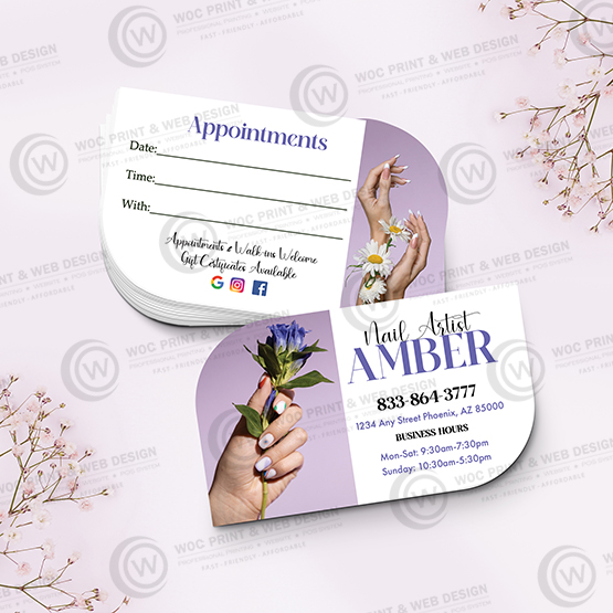 nails-salon-leaf-business-card-slbc-03 - Leaf Business Card - WOC print