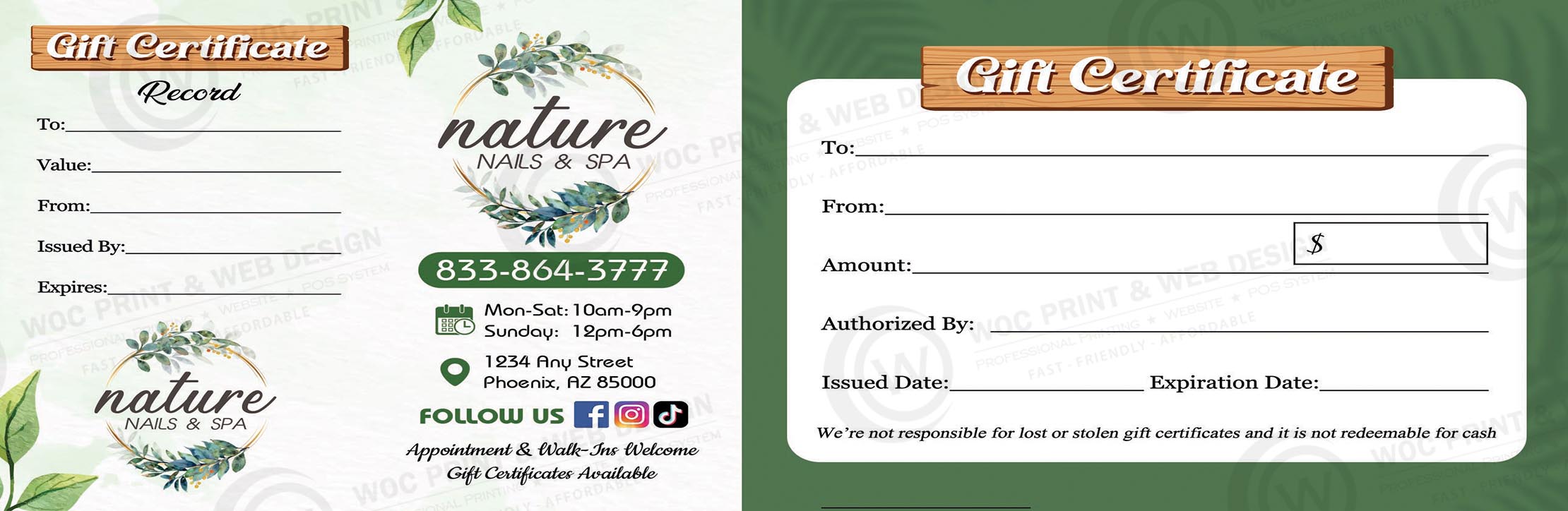 PGC-144B - Premium Gift Certificates