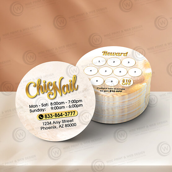 nails-salon-circle-business-card-scbc-03 - Circle Business Card - WOC print