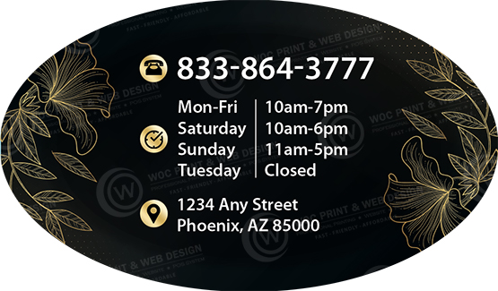 SOBC-02B - Oval Business Card