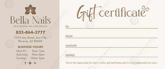 GC-44B - Regular Gift Certificates