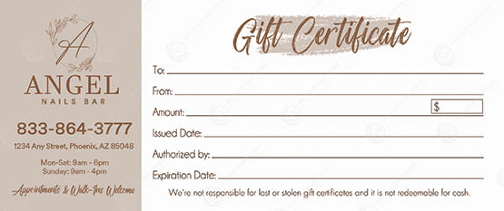 GC-49B - Regular Gift Certificates