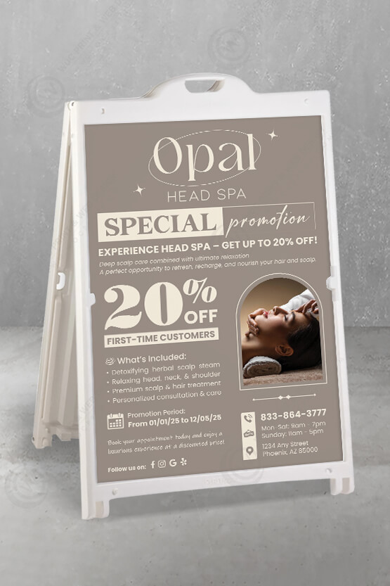 head-spa-a-frame-signs-zaf-03 - Head Spa A-Frame Signs 24x36 - WOC print