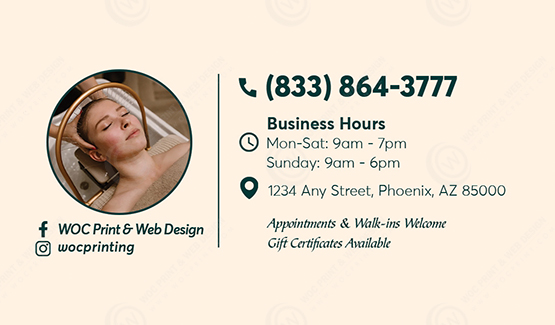 ZBA-01 - Head Spa Business Cards
