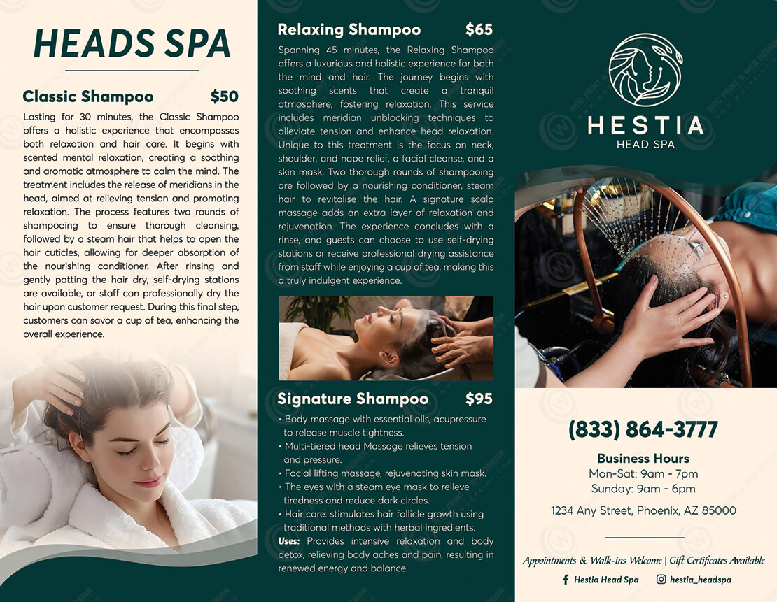 ZBR-01 - Head Spa Brochures