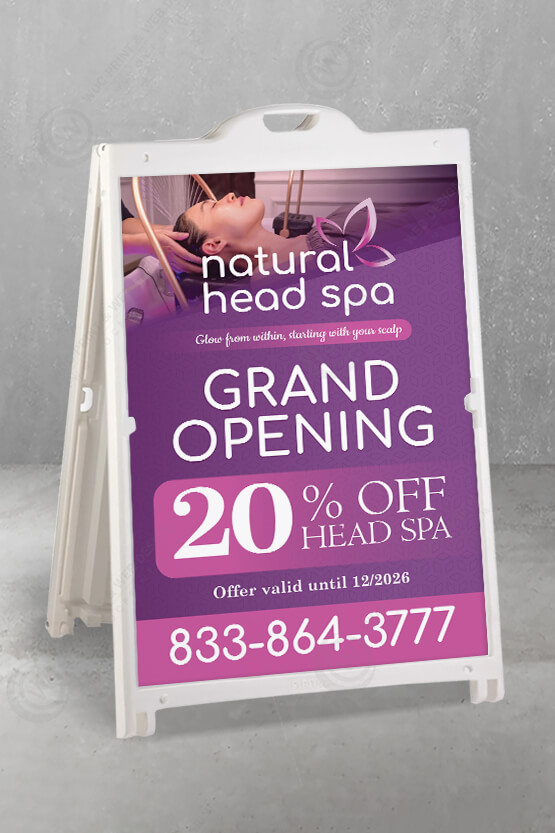 head-spa-a-frame-signs-zaf-04 - Head Spa A-Frame Signs 24x36 - WOC print