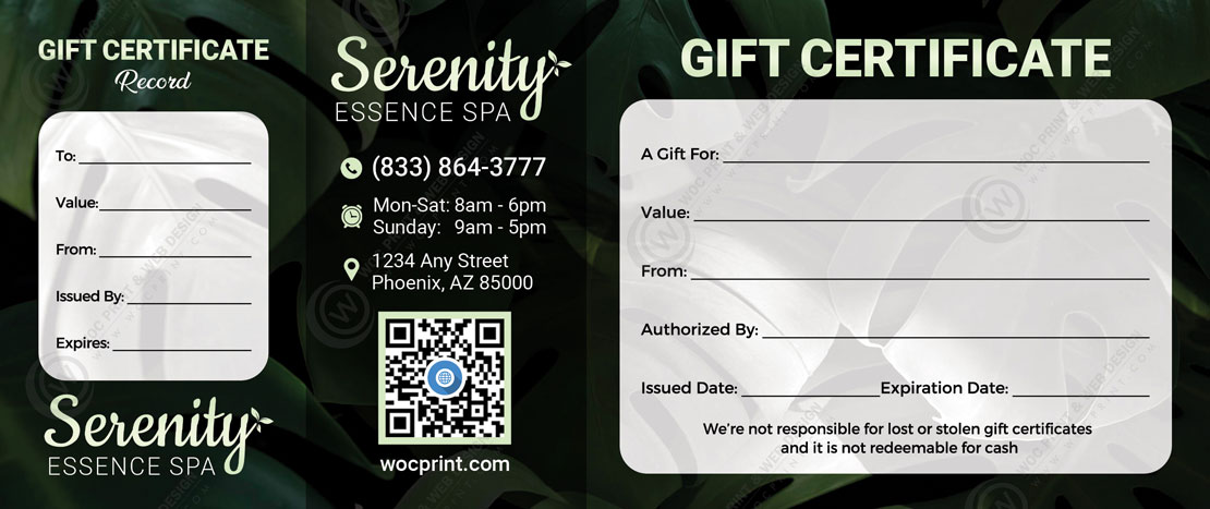 ZPGC-06B - Head Spa Premium Gift Certificates