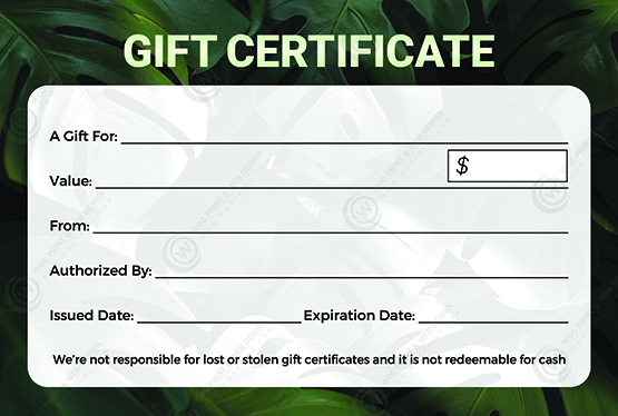 ZSGC-05B - Head Spa Standard Gift Certificates
