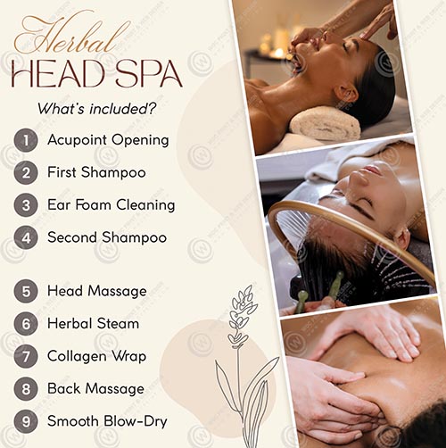 ZWD-34 - Head Spa Window Decals