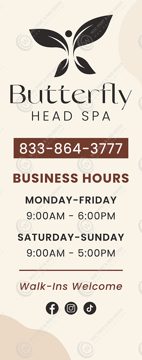 ZWD-35 - Head Spa Window Decals