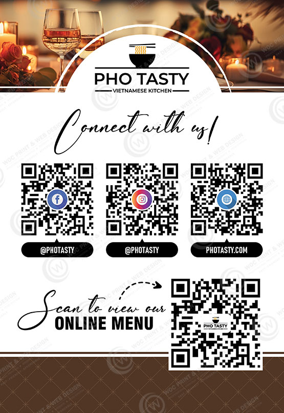 RTTB-01 - Restaurant Tabletop Banner