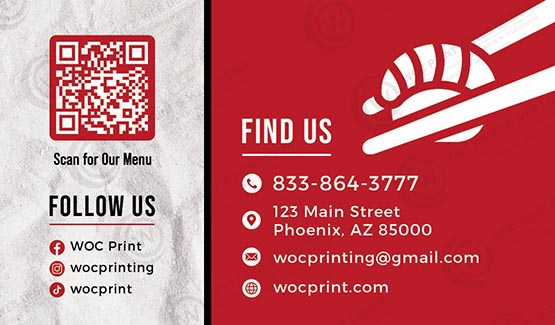 RBA-543 - Restaurant Business Cards
